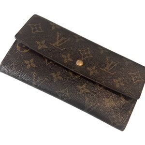 Louis Vuitton Brown Tressor Monogram Snap Closure International Wallet